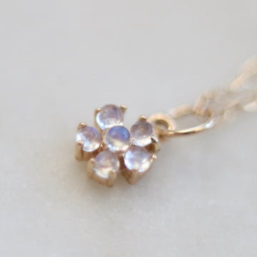 Moonstone Daisy Necklace