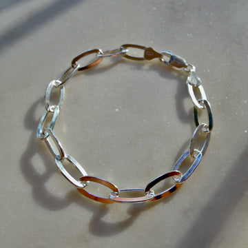Silver Cable Chain LInk Bracelet