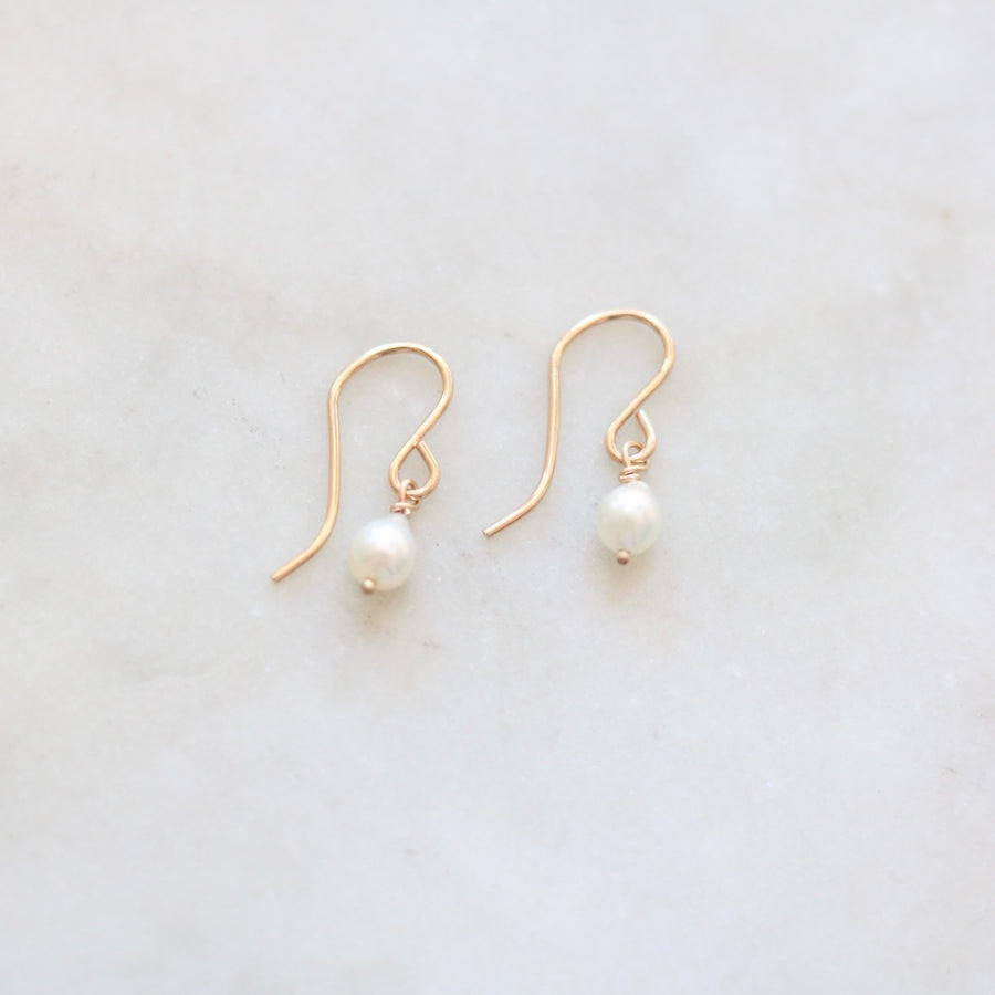 Small Pearl Drop Earrings