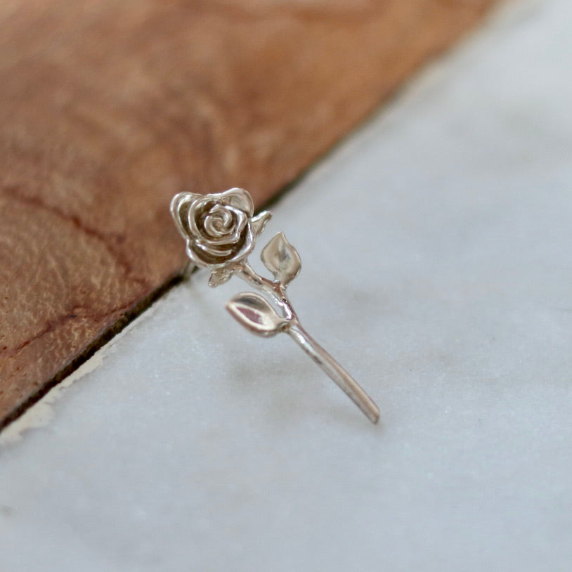 Single Rose Earring