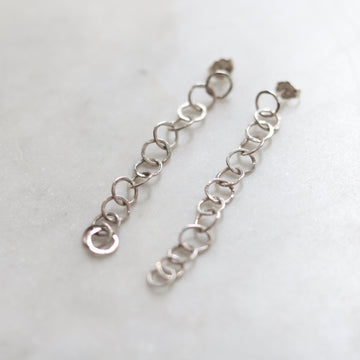 Ripple Circle Link Dangling Earring