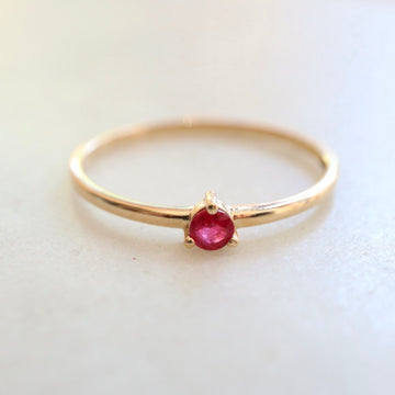 Three Prong Ruby RIng