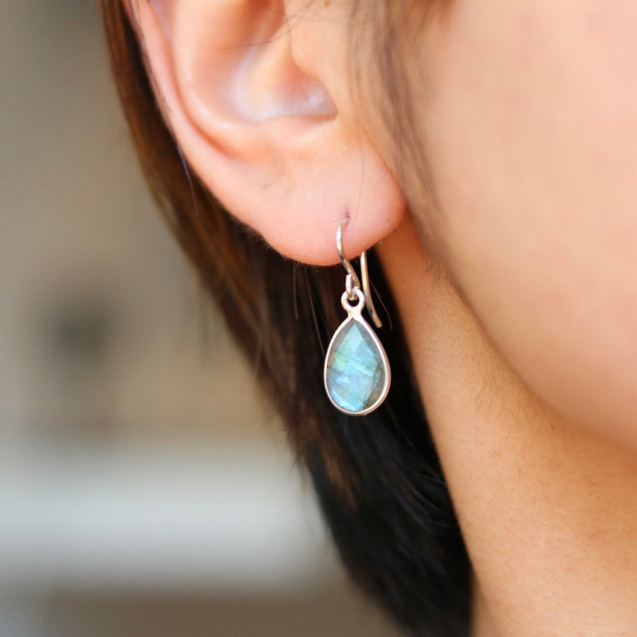 Pear Labradorite Earrings