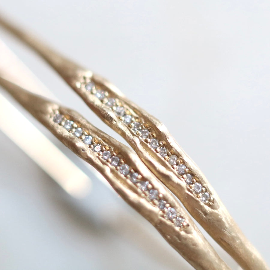 Gold Lava Flow Diamond Earrings
