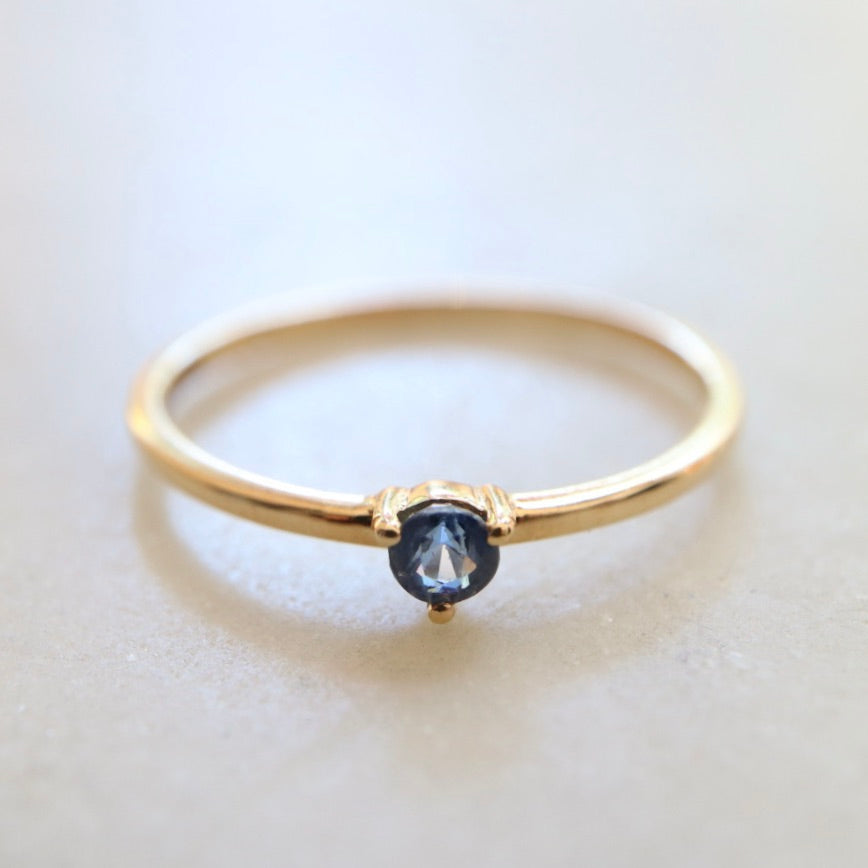 Three Prong Sapphire Ring