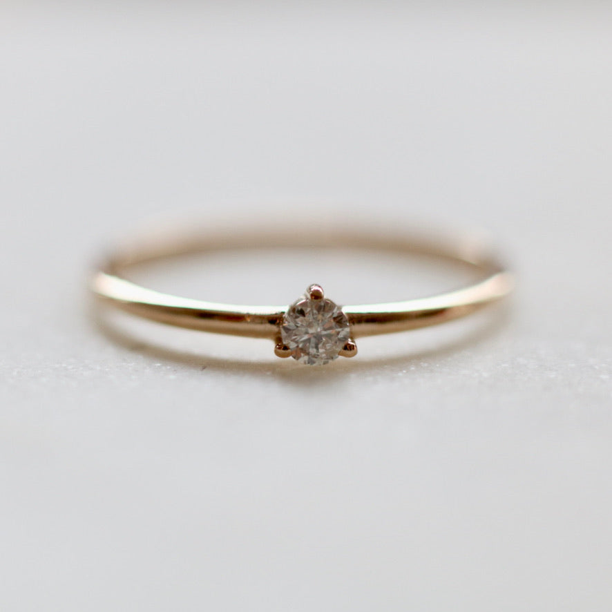 Gray Diamond Solitary Ring