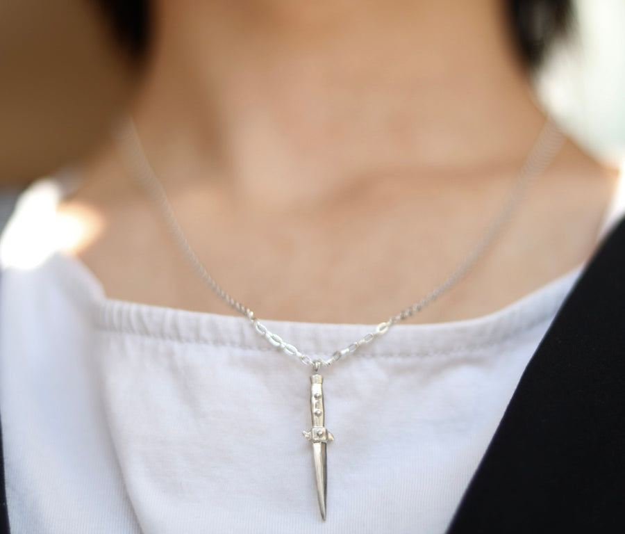 Switchblade Knife Necklace