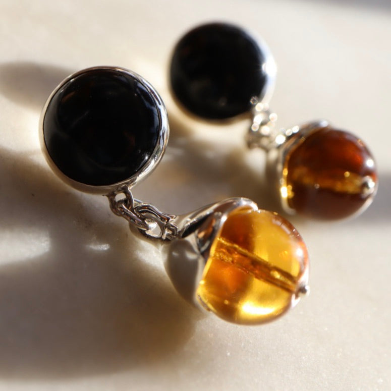 Faris Onyx and Glass CHAPEAU DROPS