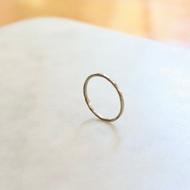 Everyday Hammered Gold Ring