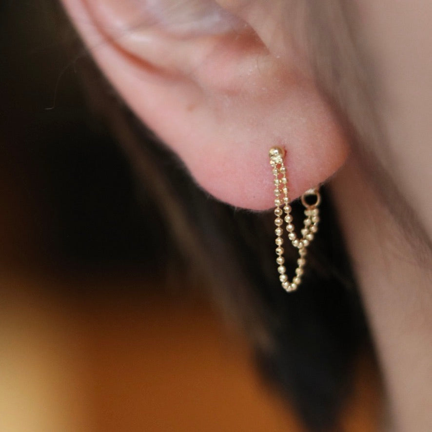 Double Chain Dangling Earrings