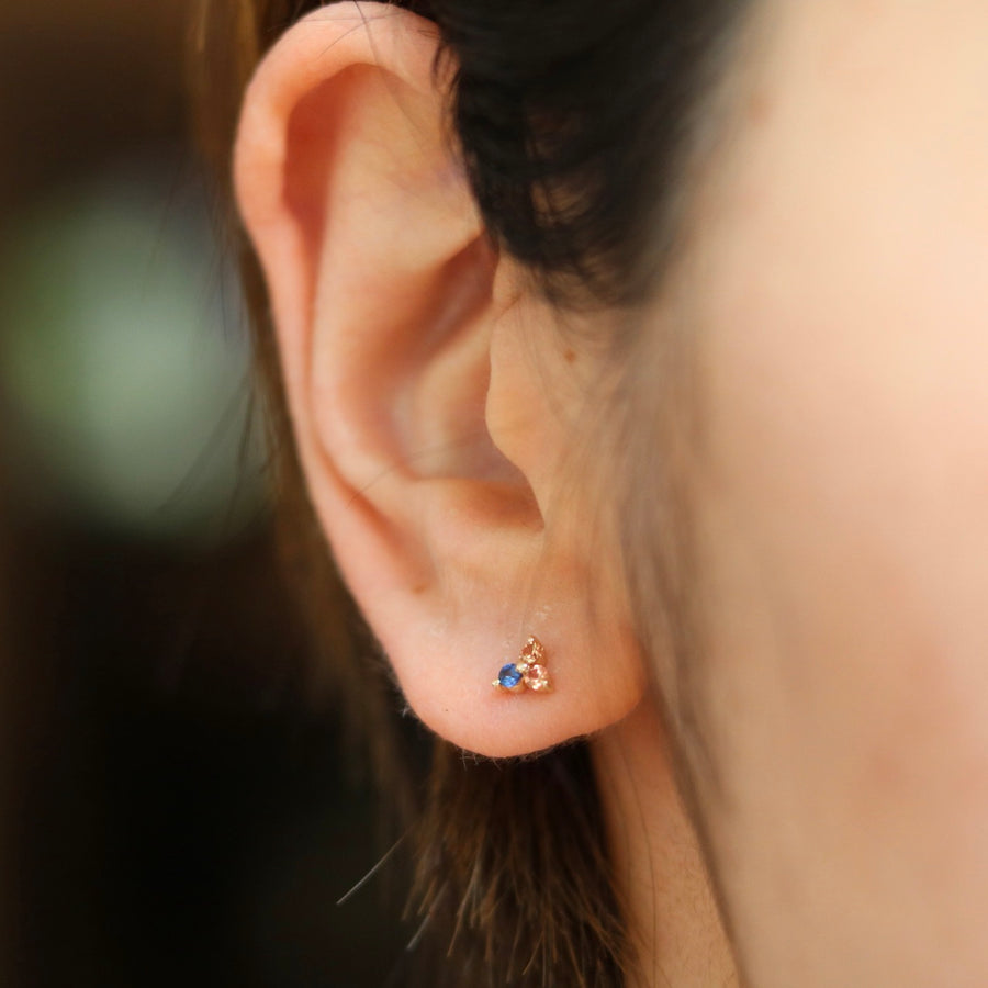Three Fancy Color Sapphire Earring