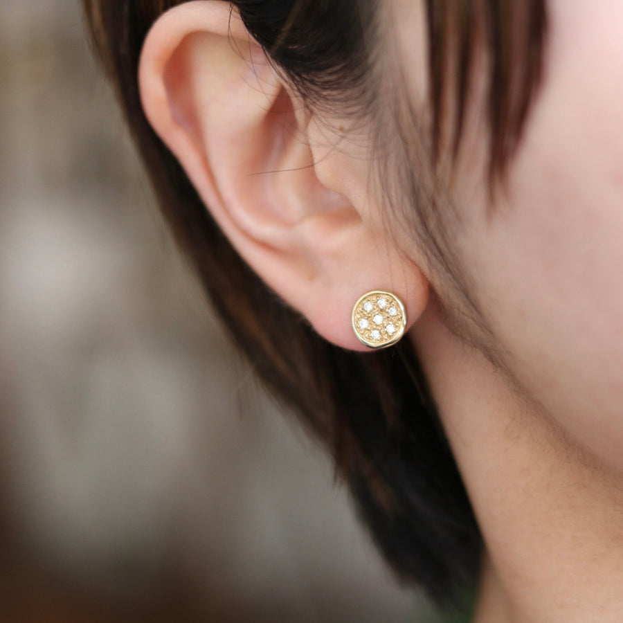 Seven Diamond Pave Diamond Earrings