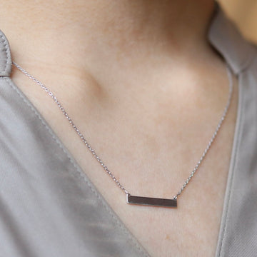 Silver ID Plate Necklace