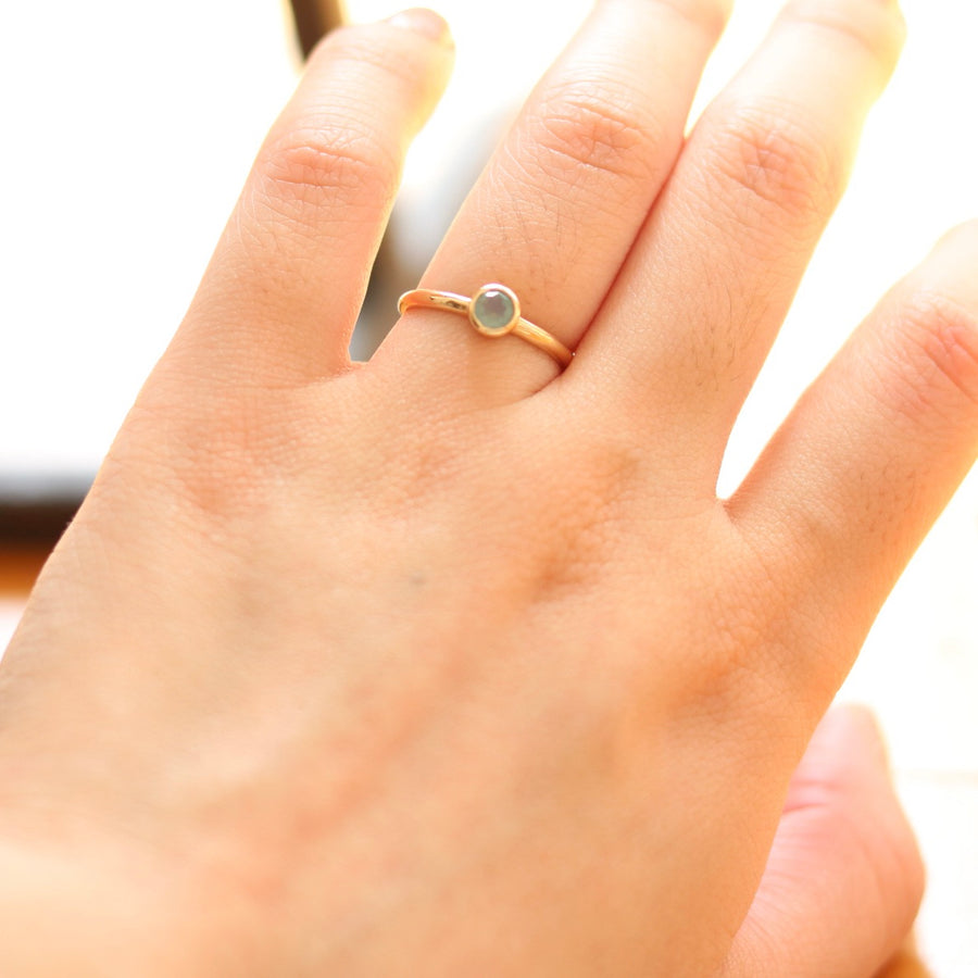 Bezel Set Chalcedony Ring