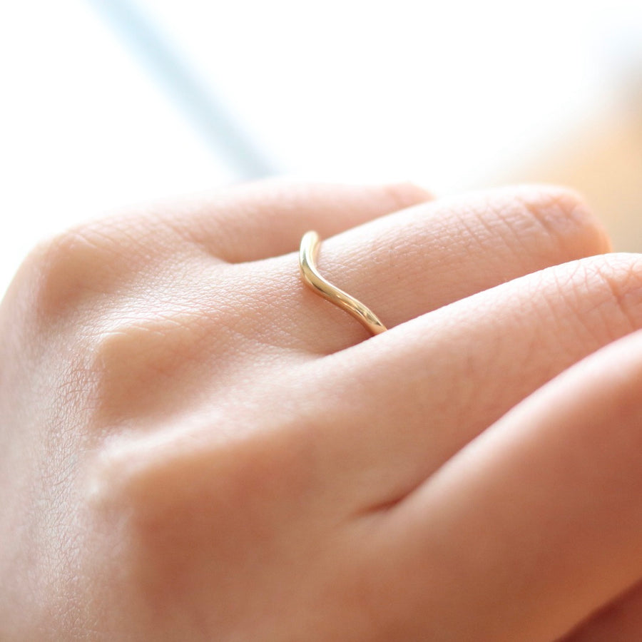 Gold Curved Ring