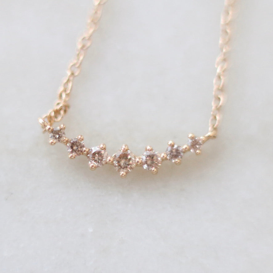 Arc of Seven Diamond Necklace