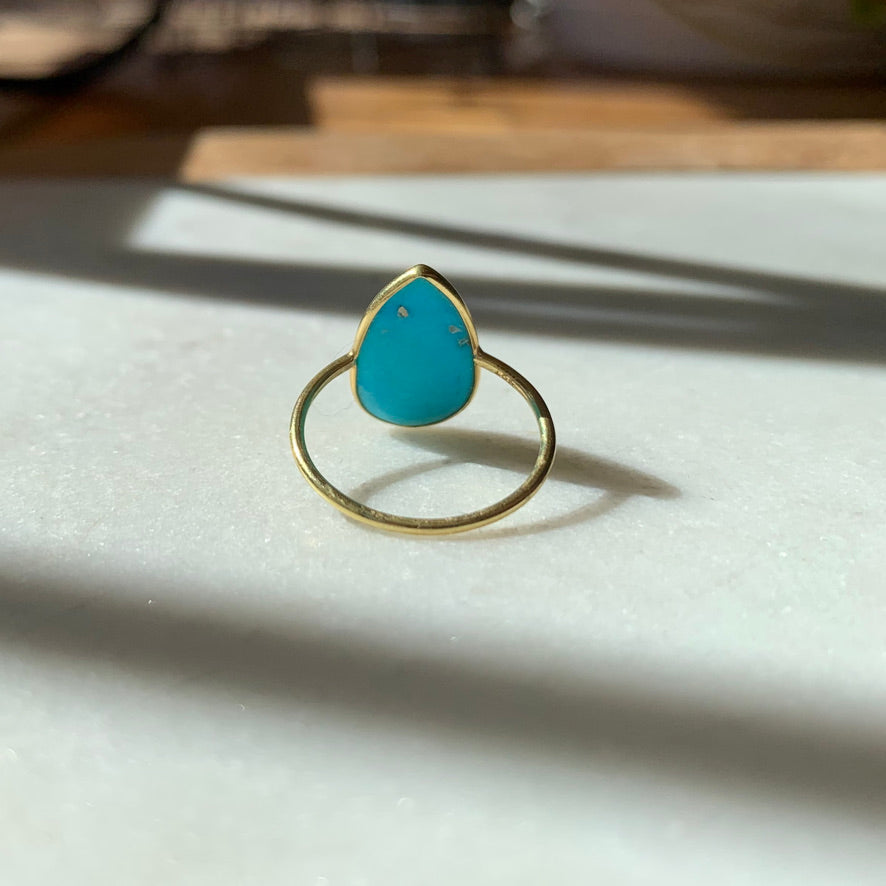Pear Shape Turquoise Ring