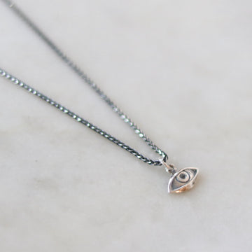 Open Eye Silver Necklace