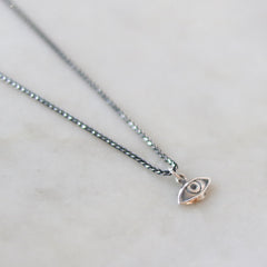 Open Eye Silver Necklace