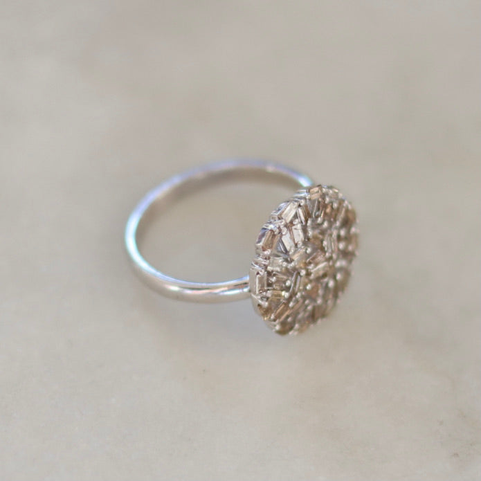 Taiyo Brown Diamond Cluster Ring / Silver