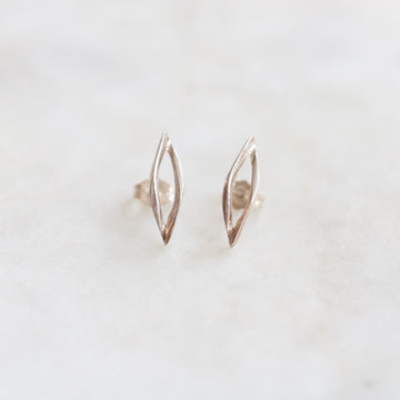 Silver Open Tsubasa Stud Earrings
