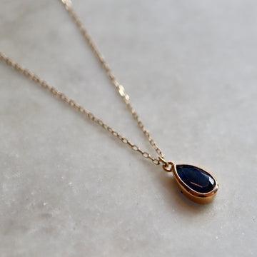 Blue Kyanite Teardrop Pendant Necklace