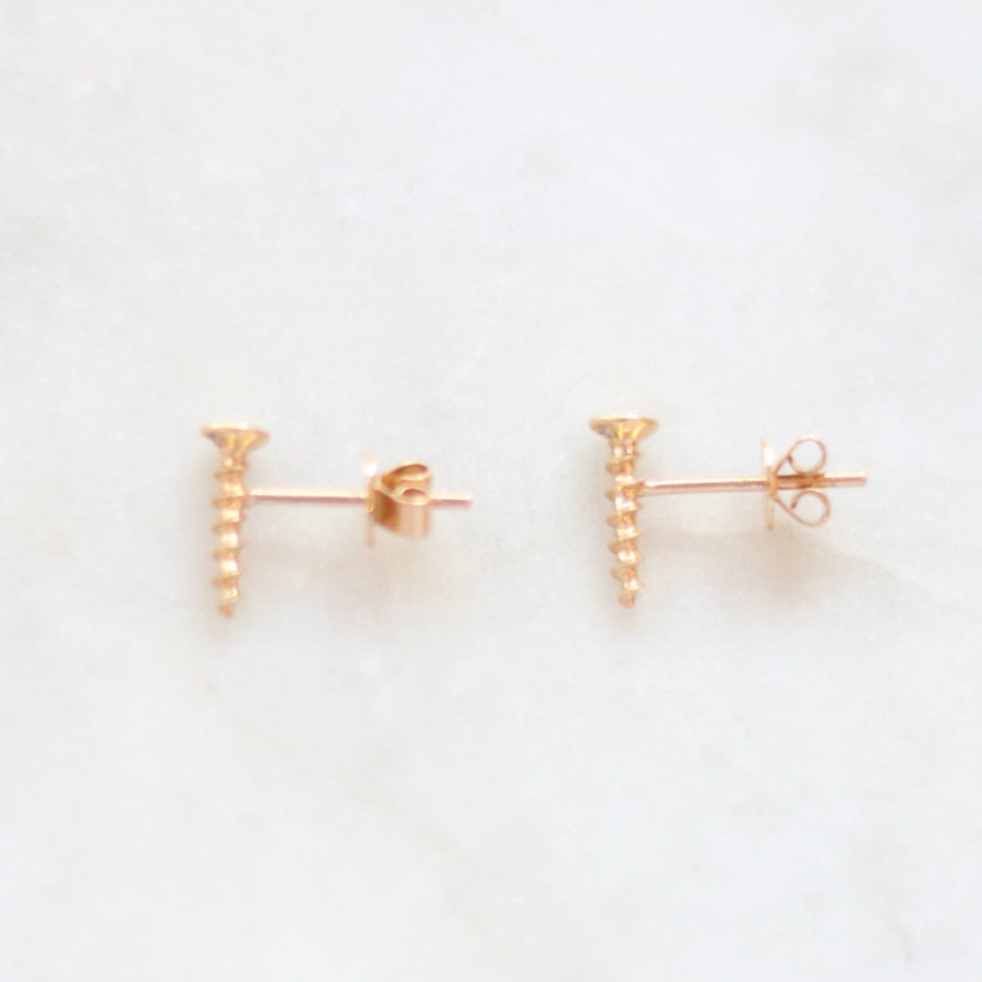 Diamond Screw Earring (Single)