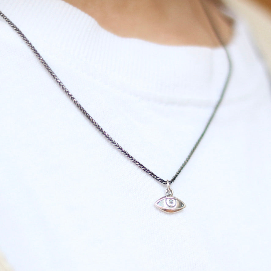 Open Eye Silver Necklace