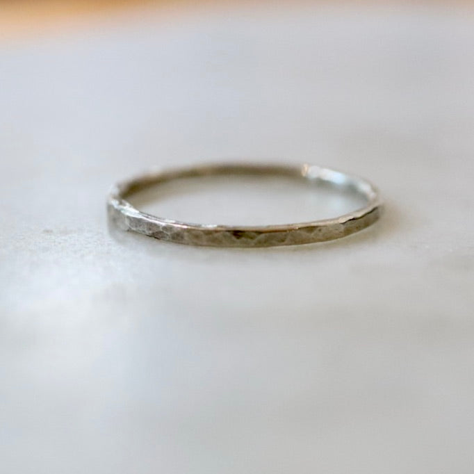 Everyday Hammered Gold Ring