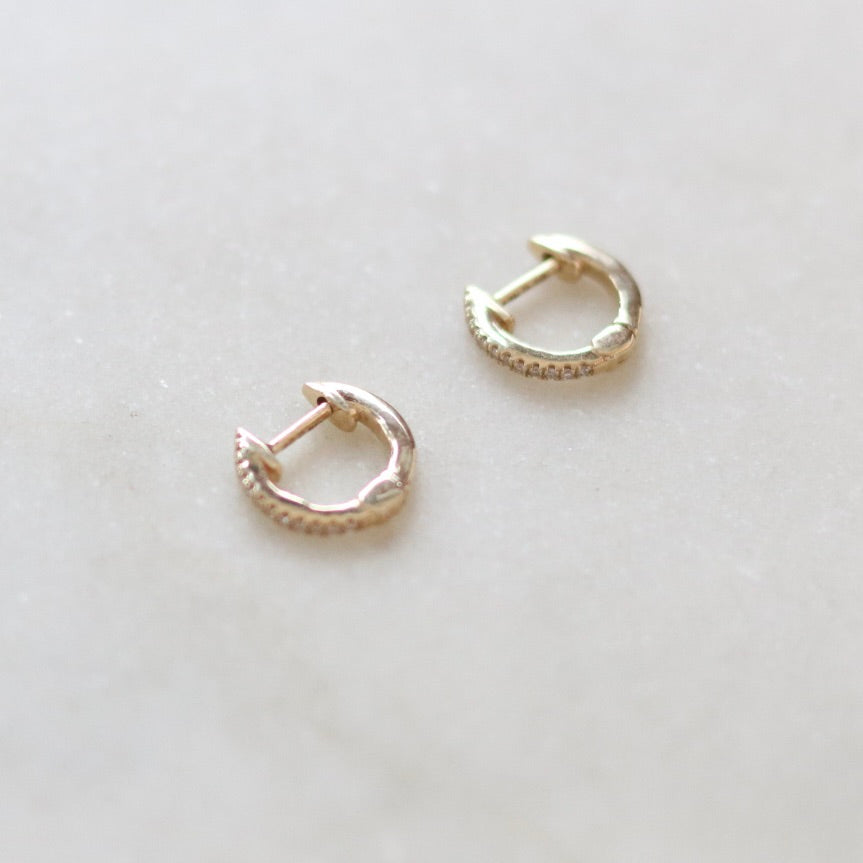 10mm Diamond Hoop Earrings