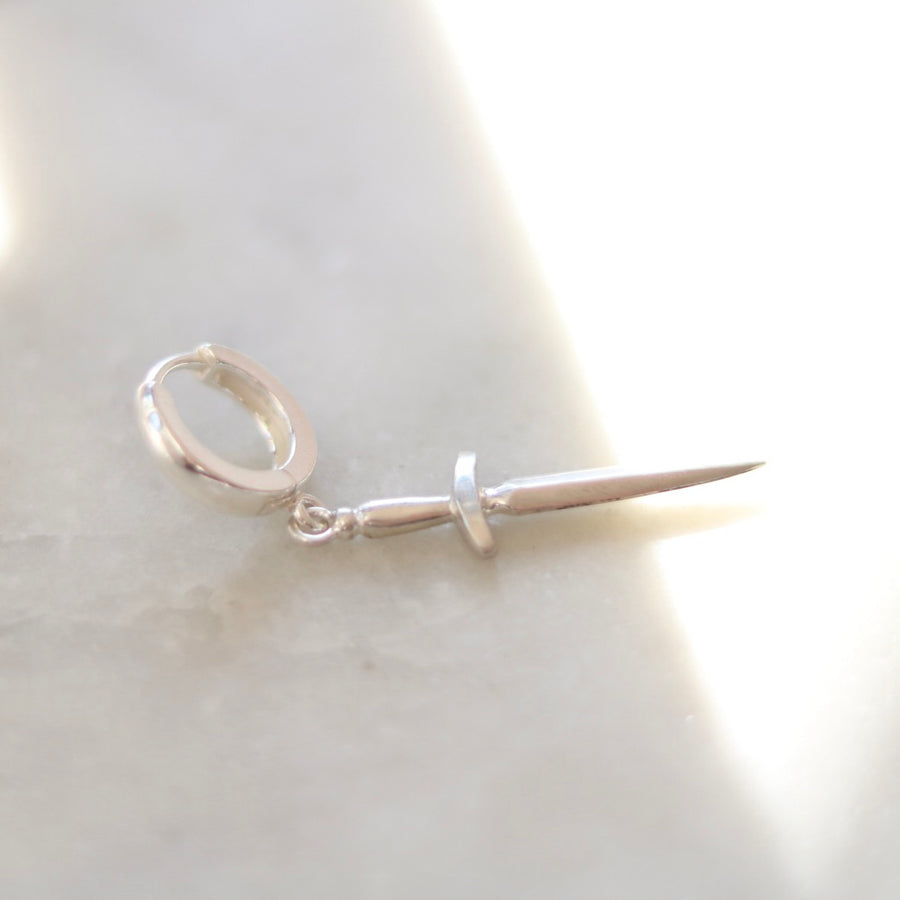 Single Dagger Hoop Earring