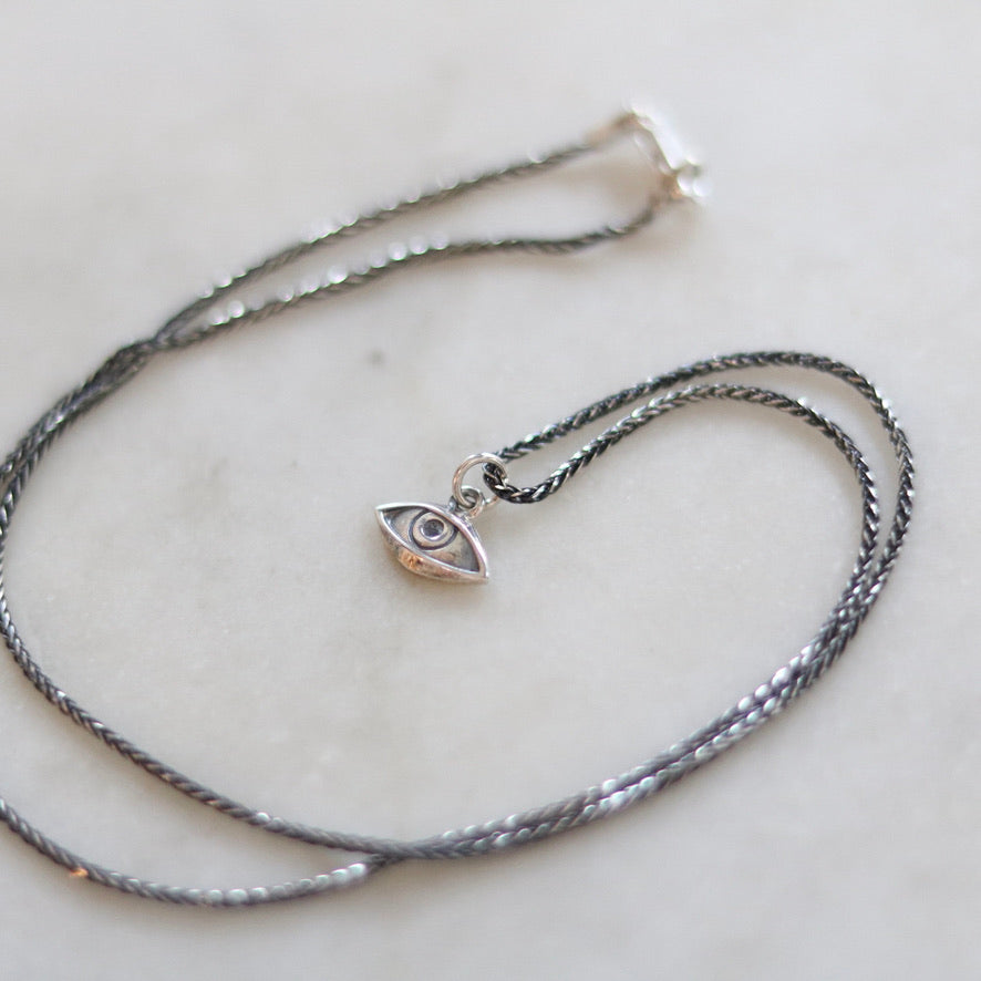 Open Eye Silver Necklace