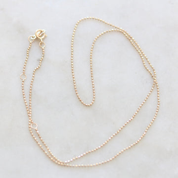 1mm Faceted Beads Chain Necklace