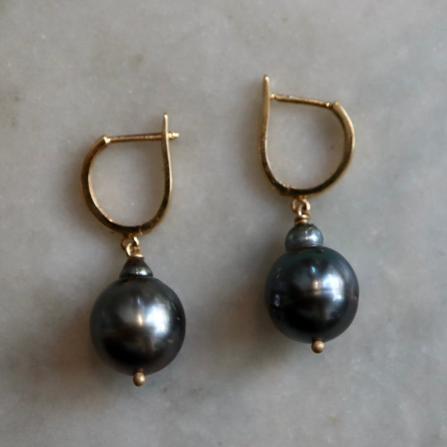 South Sea Pearl Dangling Lever Back Earrings