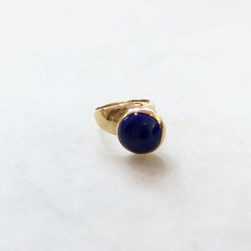 Bronze and Lapis Offset Ring
