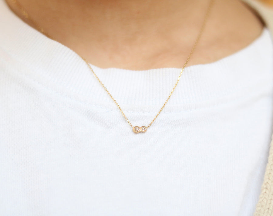 Two of Us Champagne Diamond Necklace