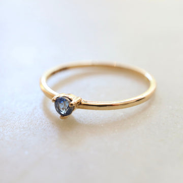 Three Prong Sapphire Ring