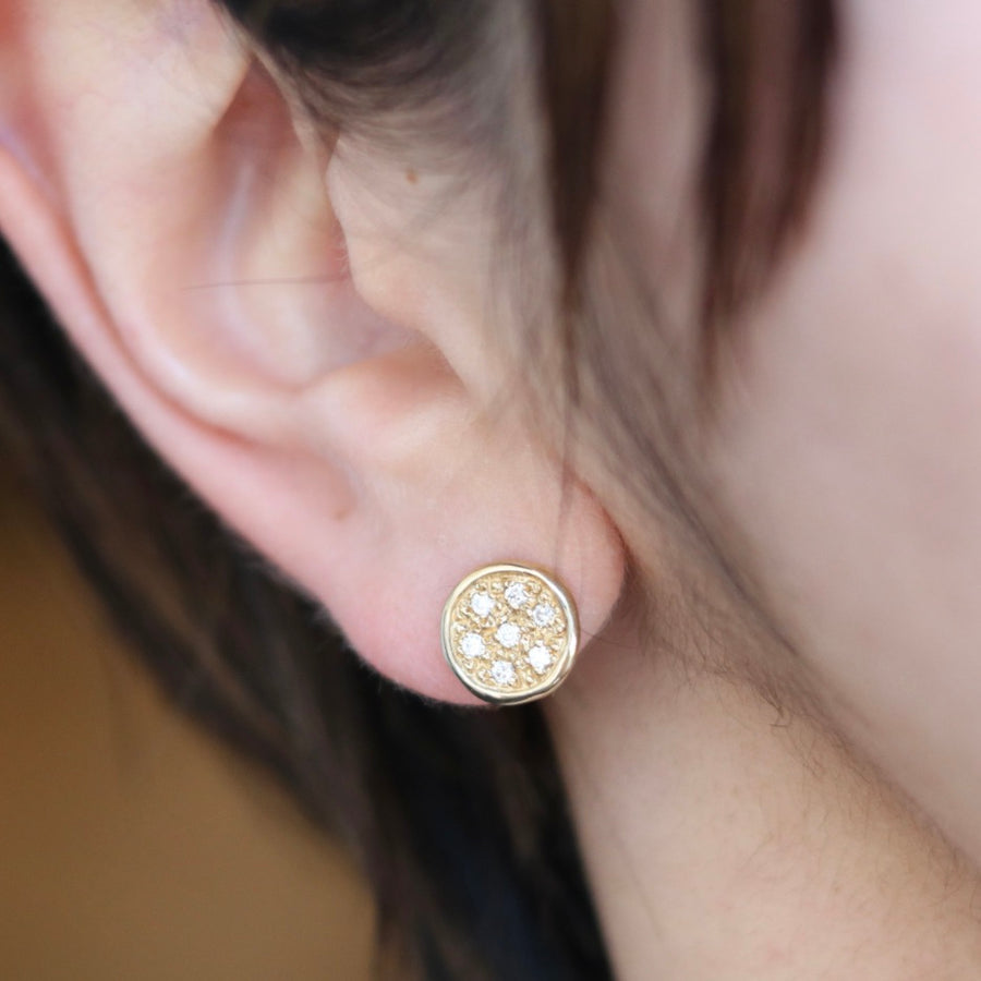 Seven Diamond Pave Diamond Earrings