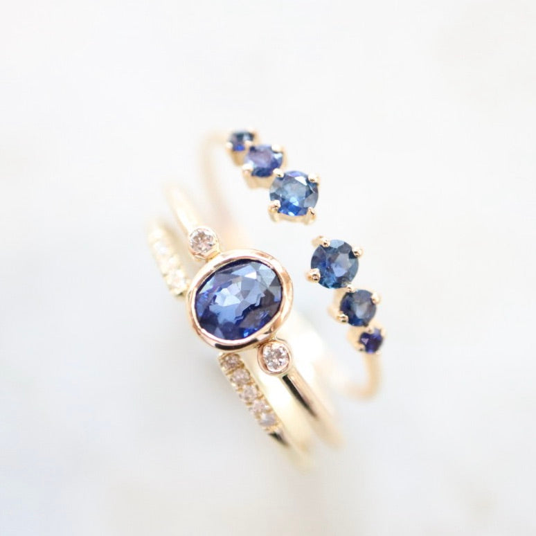 Kura Sapphire and Diamond Ring