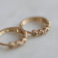 Filigree Diamond Hoop Earrings
