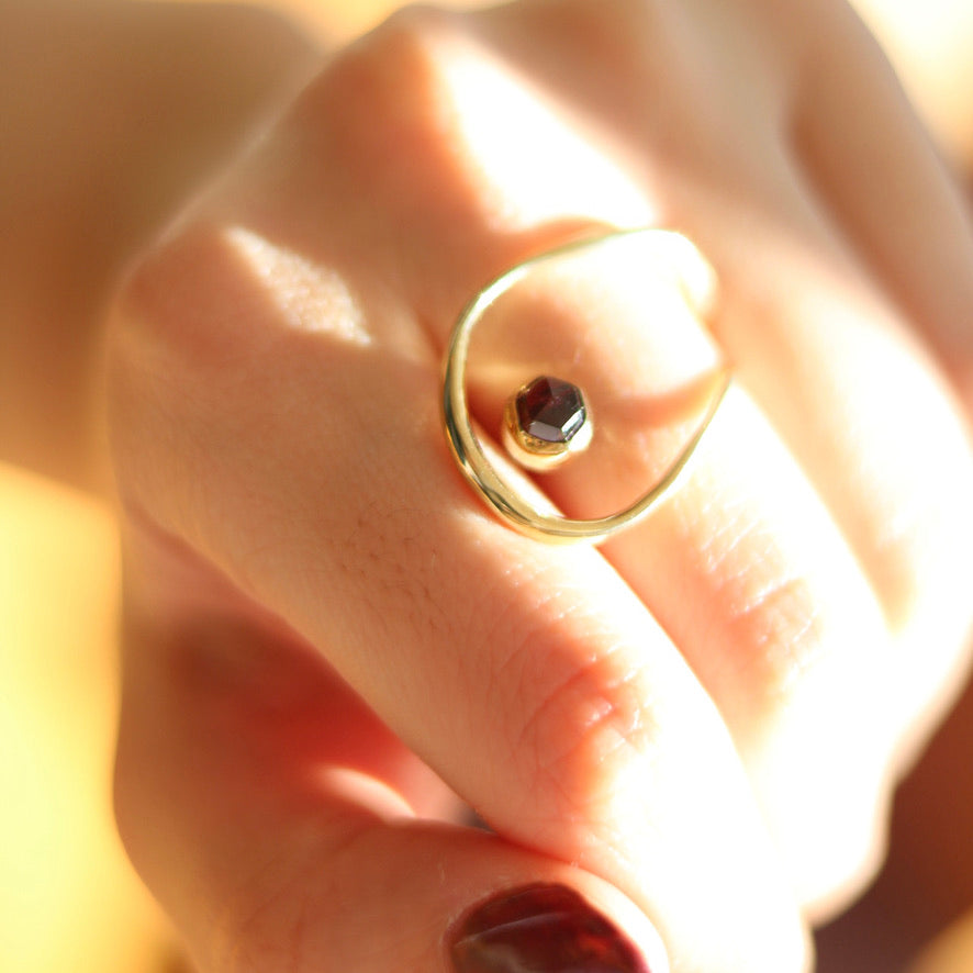 Garnet SATURN Ring