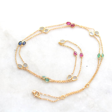 18K gold Gem of the World Necklace