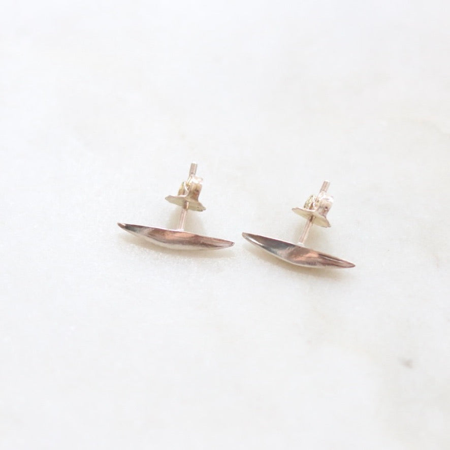 Silver Blade Stud Earrings