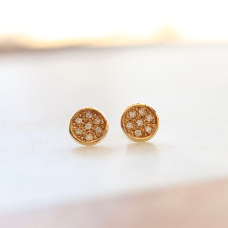 Seven Diamond Pave Diamond Earrings