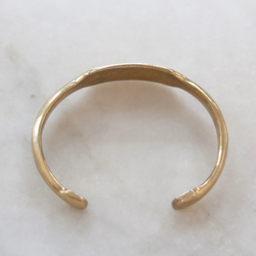 Men's Brass ID Cuff Bracelet