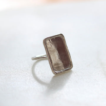 Kashi Rectangle Silver Ring