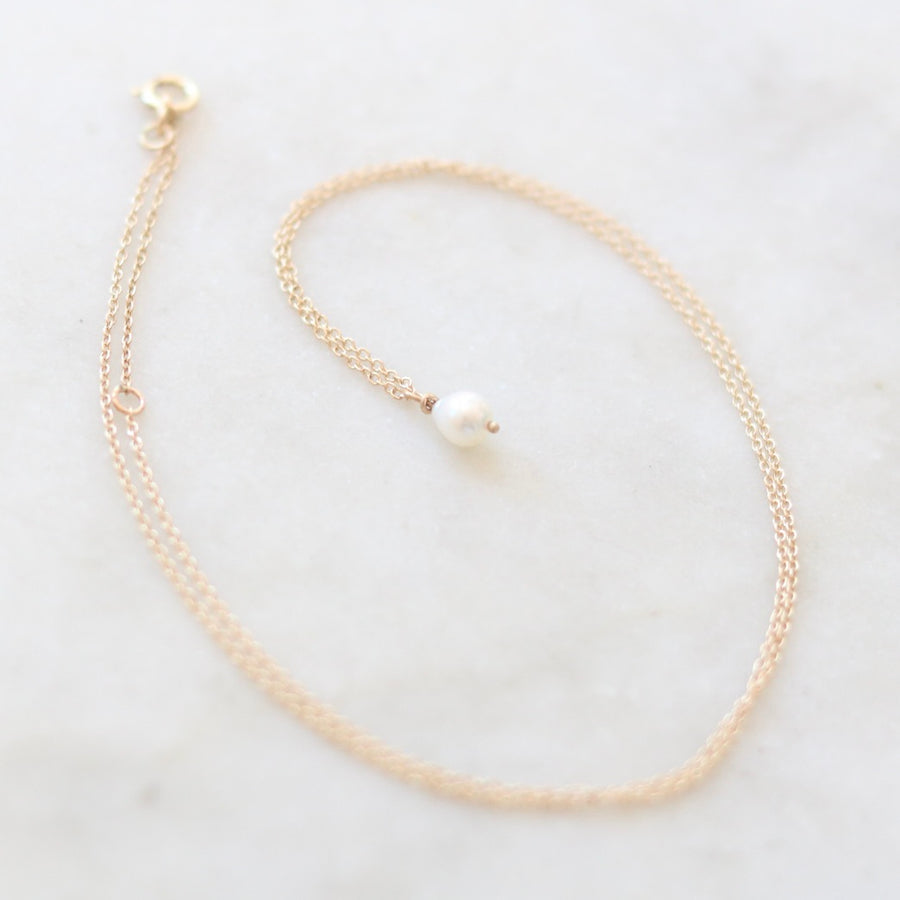 Mini Teardrop Pearl Necklace