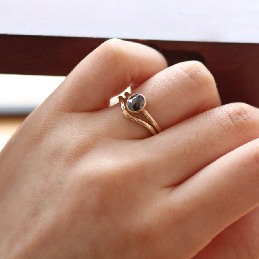 Gold Curved Ring