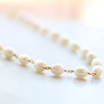 Wire-Worked Pearl Necklace