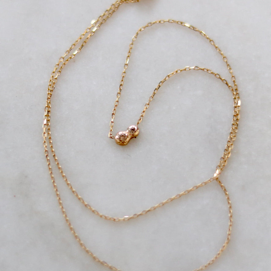 Two of Us Champagne Diamond Necklace